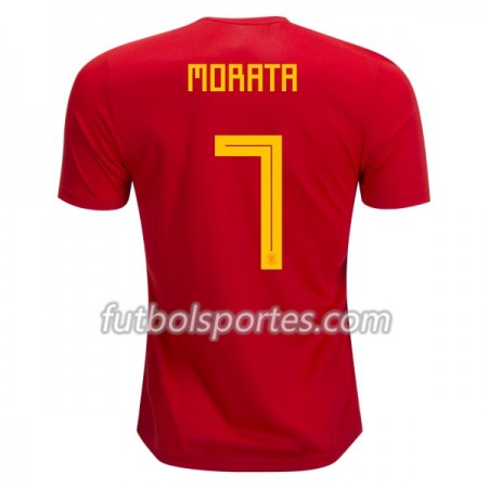 Camisetas España Morata 7 Primera Equipacion Mundial 2018